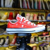 Giày Converse thấp cổ da đỏ CTDD22