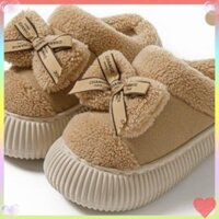 Giày Cotton Baotou Dép Thoải Mái Thường Ngày Dễ Thương Thu Đông
