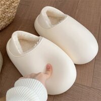 Giày Cotton Giày bốt ngắn mùa đông đế dày mặc ngoài cổ điển