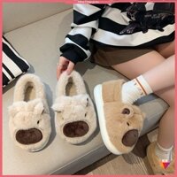 Giày Cotton Lông Đế Mềm Phiên Bản Hàn Quốc Mùa Thu Đế Dày