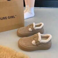 Giày Cotton Nữ Giày Bốt Tuyết Nữ Bánh Mì Thời Trang Học Sinh Đế Dày