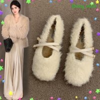 Giày Cotton Pháp Mùa Đông Thu Đông Mùa Đông Mặc Ngoài