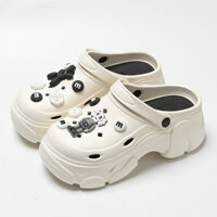 Giày crocs đế cao 8cm chống trơn trượt phong cách trẻ trung