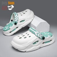 Giày Crocs Nam Nữ Cho Cặp Đôi Cá Tính, Đế EVA Đàn Hồi Êm Ái, Thiết Kế Thoáng Khí, Quai Hậu Mũi Tên Độc Đáo