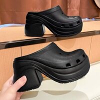 Giày Cross Nữ Đế Đúc Độn 7Cm Chất Eva Siêu Nhẹ Cao Cấp Tặng Kèm 8 Chram Ngẫu Nhiên,Dép Đi Biển