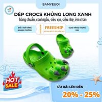 Giày cross trẻ em, cross khủng long xanh hình bàn chân độc đáo cho bé