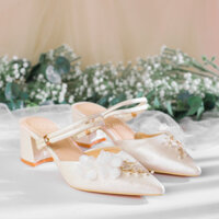 Giày cưới cao cấp Bejo H43.03 Hoa lụa, cành ngọc