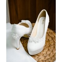 Giày cưới cao cấp Bejo H74 hoa cườm nhựa