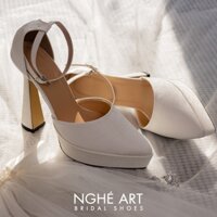 Giày cưới Nghé Art basic cao gót 13p 481