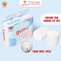 Giấy cuộn vệ sinh Gumi cao cấp không lõi có lõi 6 cuộn 4 lớp dai mịn to lớn
