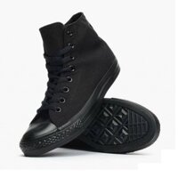 Giày Cv AllStar Classic Màu Full Đen Cổ Cao Nữ
