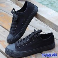 Giày CV Allstar Nữ Full Đen Cổ Thấp