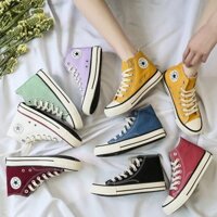 Giày cv cổ cao 1970s dáng thể thao ulzzang nữ giày bata học sinh vải canvas đế bằng SAGI ĐẶNG