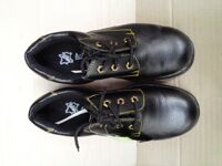 giày da bảo hộ  ABC chỉ vàng thấp cổ mũi thép đế chống đầu