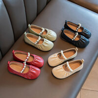 Giày Da Bé Gái Giày Công Chúa Bé Gái Mới Giày Đậu Hà Lan Trẻ Em [2025] Phong Cách Mới