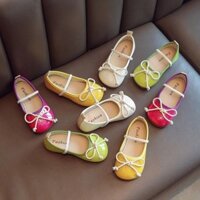 Giày Da Bé Gái Giày Trẻ Em Đế Mềm Giày Đậu Hà Lan Bé Gái Giày Công Chúa Bé Giày Đơn