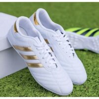 Giày đá bóng 3 sọc Mẫu Mới Nhất - Giày Đá Banh Sân Phủi + Tặng kèm Tất dệt kim + Băng cuốn cổ chân