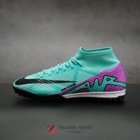 GIÀY ĐÁ BÓNG CHÍNH HÃNG NIKE ZOOM MERCURIAL SUPERFLY 9 ACADEMY TF - DJ5629-300 - XANH LÁ/TÍM