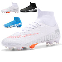 Giày đá bóng cổ cao Mercurial Superfly VII đế FG & TF Size từ 39 - 43 màu trắng xanh đen