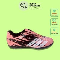 Giày Đá Bóng Phủi 𝗣𝗿𝗼𝗽𝘂𝗹𝘀𝗶𝗼𝗻 Đế Cao Su Đúc Màu Hồng - Giày Đá Bóng 3 Sọc Sân Cỏ Nhân Tạo Propulsion Khâu Đế