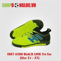 GIÀY ĐÁ BÓNG TRẺ EM EBET 6300 LIME/BLACK