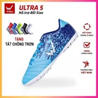 Giày Đá Bóng Trẻ Em Wika Ultra 5 Chính Hãng Chất Liệu Da Nhăn Cao Cấp ( Tặng tất chống trơn ) D 008