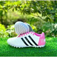 Giày Đá Bóng Wika Toni Kros 11Pro hồng, Giày Đá Banh Wika 3 Sọc Sân Cỏ Nhân Tạo Khâu Full Đế