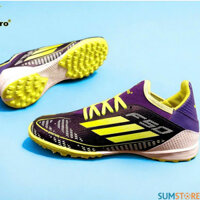 Giày Đá Bóng Winbro Cổ Cao 3 Sọc Tím- Giày Đá Banh Đẹp Mới Nhất, Đã may full đế