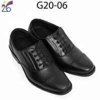 giày da cấp tá G20-06 đục lỗ đế đúc cao su cao cấp - Công ty 26 - BQP sản xuất