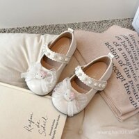 Giày da cho bé gái mùa xuân và mùa thu, giày trẻ em mới, giày công chúa cho bé gái, giày lười đế mềm cho trẻ nhỏ