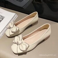 Giày da đa năng cho phụ nữ 2025, kiểu dáng Chanel nhỏ, giày lười cao gót giữa, đế mềm, giày slip-on