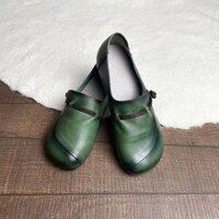Giày Da Đế Mềm Thoải Mái Phong Cách Retro Cho Nữ