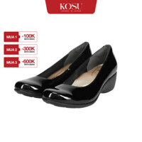 Giày da đế xuồng nữ cao, giày da nữ dáng sang siêu nhẹ cao gót 4,5cm KOSU 39420 made in Japan