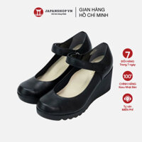 Giầy da KOSU đế xuồng cao 7cm, giày quai dính thiết kế đơn giản nhẹ êm tôn dáng 23605