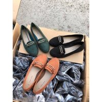 Giày da lộn cho Mẹ 2 màu rêu/nâu bò