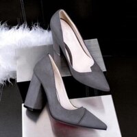 Giày da lộn nhung 7cm