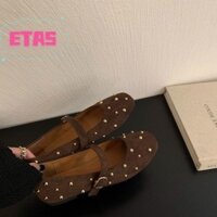 Giày da lộn nữ ETAS Mary Jane Flats có đinh tán - Thoải mái và sành điệu