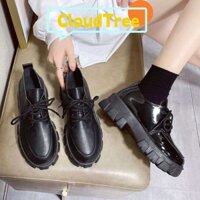 Giày da Mary Jane đế dày tăng chiều cao cho nữ, giày da nhỏ thời trang phù hợp mọi phong cách