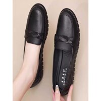 Giày Da Mềm Giày Nữ Giày Đi Làm Nhà Bếp Chống Thấm Nước Giày Nữ Kích Thước Gãy Da Mềm Giày Mẹ Chống Trơn Trượt Da Thật Nữ