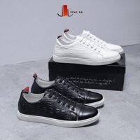 Giày da nam cao cấp thời trang chính hãng, giày nam sneaker công sở JINCAL phong cách ulzzang tăng chiều cao-G455