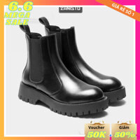 Giày Da Nam Cao Cổ Chelsea Chunky Boots ZANISTO CS027 Da Bò Cao Cấp Đế Cao Su Nguyên Khối Màu Đen