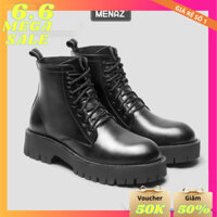 Giày Da Nam Cao Cổ Chelsea Boots MENAZ CS028 Da Bò Cao Cấp Đế Cao Su Nguyên Khối Màu Đen Trẻ Trung