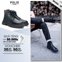 Giày Da Nam Combat Boot Cao Cổ Nam, Giày Tây Tăng Chiều Cao Trẻ Trung Nam Tính - T6