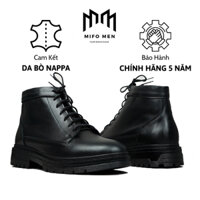 Giày Da Nam Combat Boot MF265, Da Bò, Đế Cao Su, Bảo Hành 5 Năm