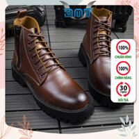 Giày Da Nam Combat Boots Zip Cao Cổ Chất Da Bò Đẹp Cao Cấp,Đế Khâu Chắc Chắn, Tăng Chiều Cao 5cm G610-N sp16