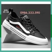 Giày da nam, giày Sneaker nam A283ĐEN