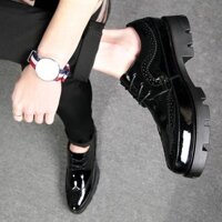 Giày da nam tăng chiều cao 10cm cho hộp đêm, giày nam bóng loáng, giày nam tăng chiều cao 8cm, giày cưới cho nam