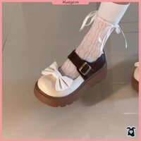 Giày Da Nhỏ Mary Jane Thoải Mái Chống Trơn Trượt Phong Cách Mới Mặc Ngoài