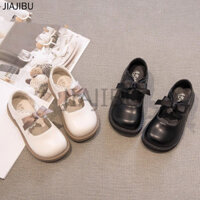 Giày Da Nhỏ Mũi Tròn Chống Trượt Phong Cách Anh Có Gót Dày Giày Trẻ Em Thời Trang Cô Gái Dễ Thương Nơ Màu Be Giày Lolita Korean Fashion Platform Mary Jane Shoes Japanese JK Low-heeled Cosplay Doll Shoes Giày Đi Học Màu Đen Giày Búp Bê Phong Cách Công Chúa