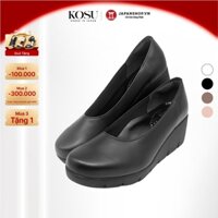 Giày da nữ cao cấp đế xuồng, giày búp bê nữ dáng sang siêu nhẹ cao gót 5,5cm KOSU 39600 chính hãng Kobe Nhật Bản